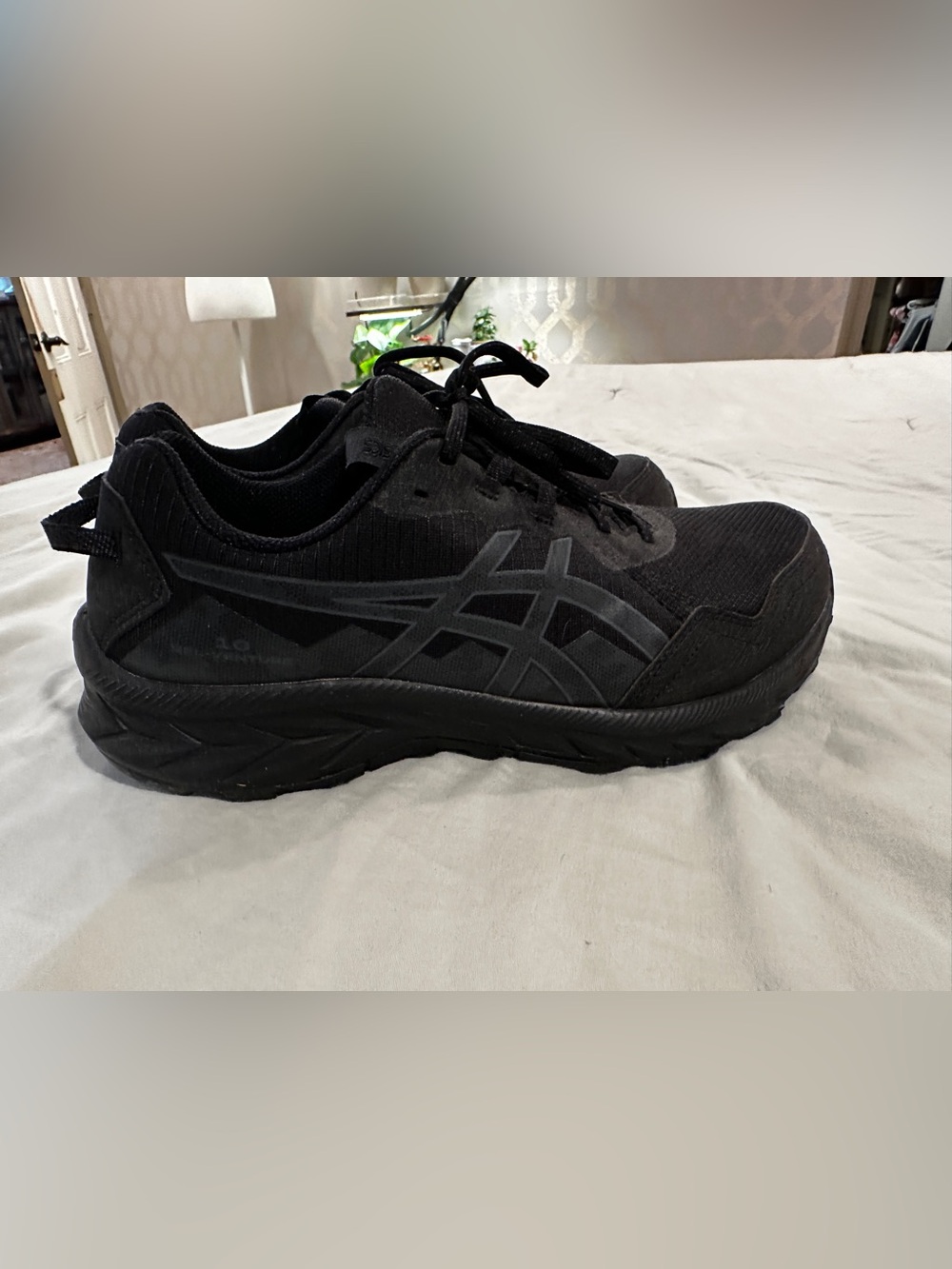 Asics Black Athletic Running Sneakers Extra Wide - Picture 3 of 5